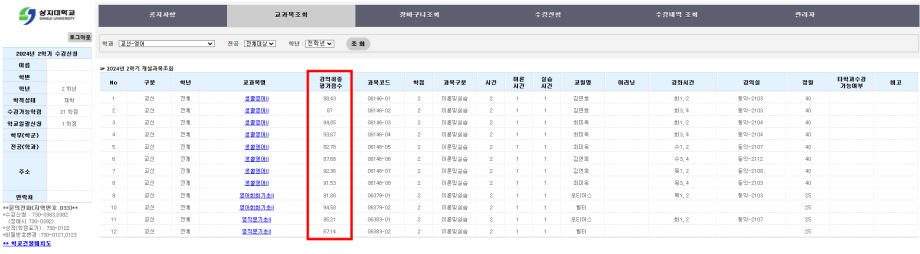 2025학년도 1학기 강의평가점수 확인 홍보 안내 3