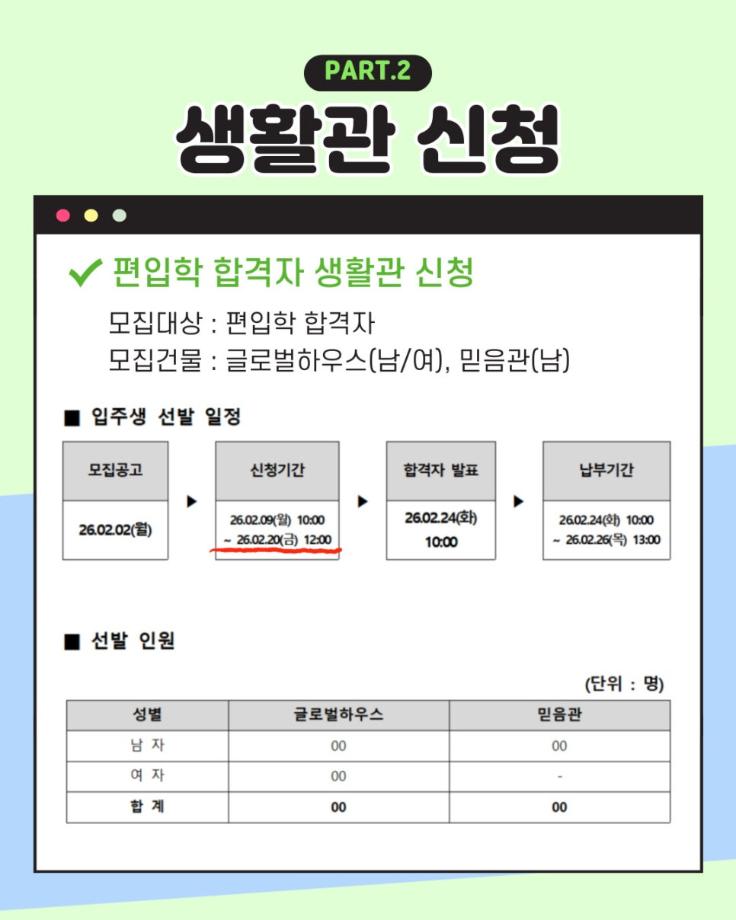 상지대학교 생활관(기숙사)안내 14